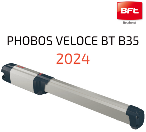 BFT PHOBOS VELOCE BT B35 &mdash; ШВИДКІСНИЙ ПРИВІД ДЛЯ РОЗПАШНИХ ВОРІТ ІЗ ПОСИЛЕНОЮ ПРОДУКТИВНІСТЮ 24V