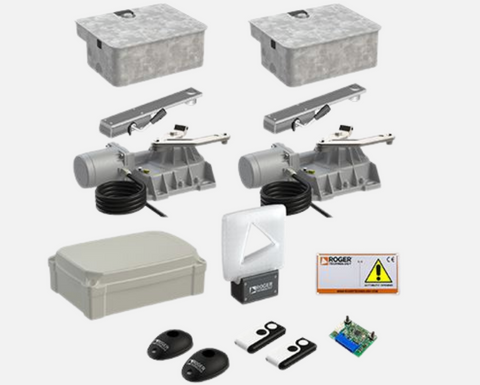 ROGER TECHNOLOGY SET BR21/354 BRUSHLESS &mdash; ПІДЗЕМНА АВТОМАТИКА ДЛЯ РОЗПАШНИХ ВОРІТ ПРЕМІАЛЬНОГО КЛАСУ