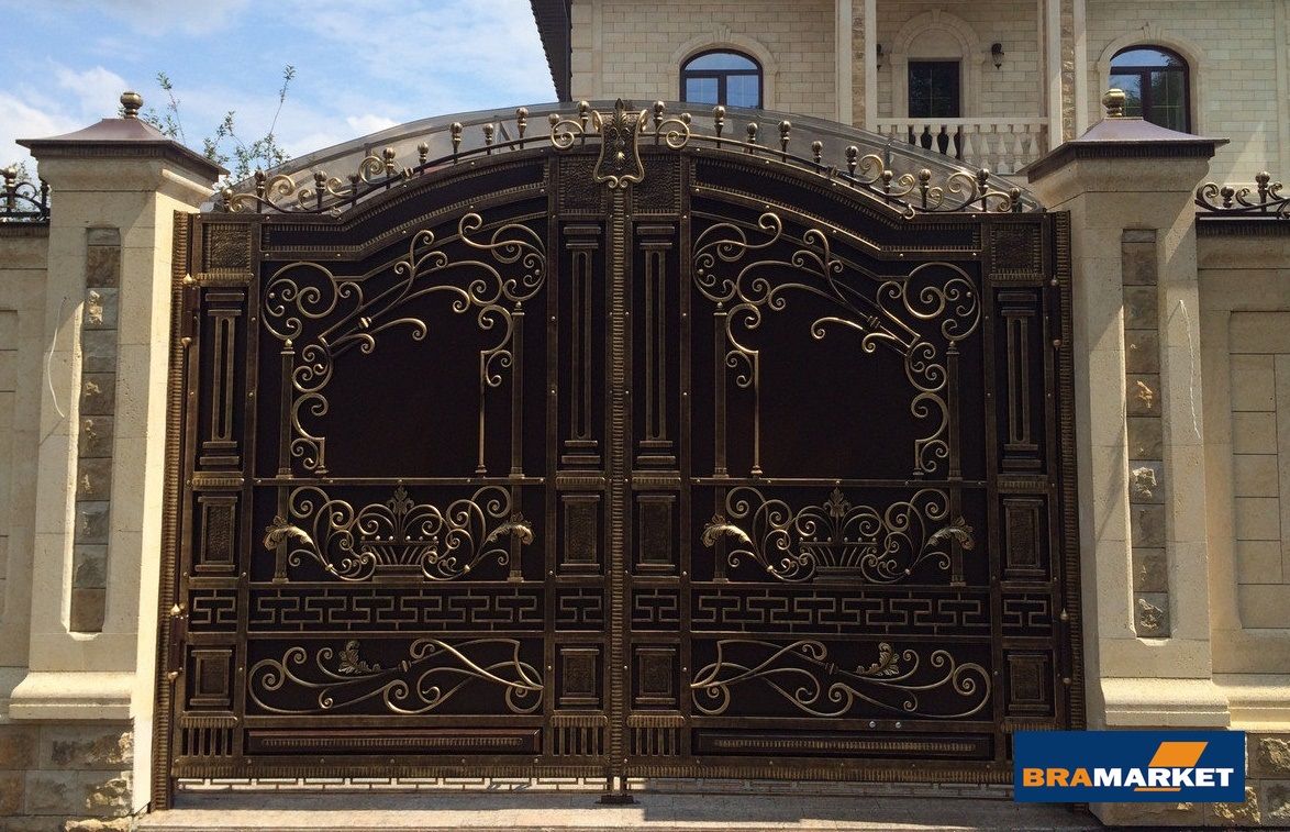 Індивідуальне виготовлення кованих воріт - роздвижні автоматичні ворота ковані та металеві огорожі, паркани