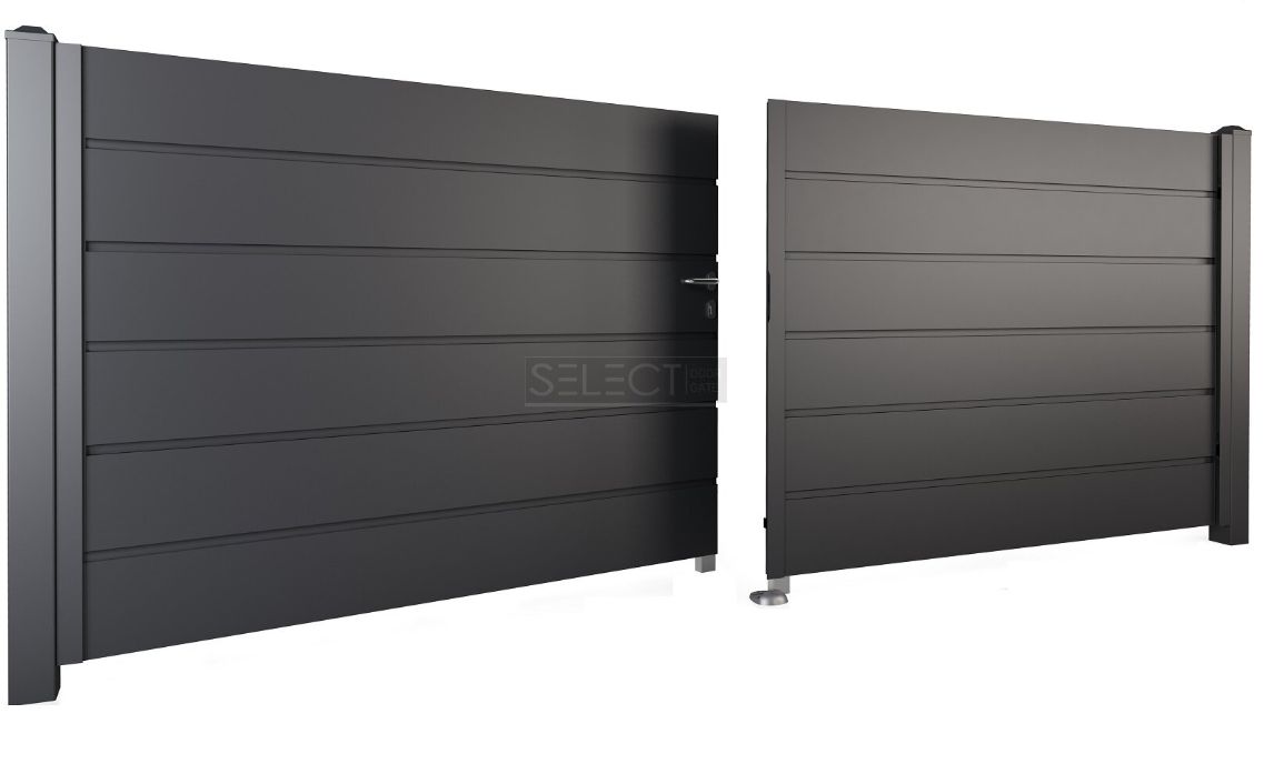 Огорожі металеві паркани Селект Панель - оцинковані секціі з металу для приватного будинку