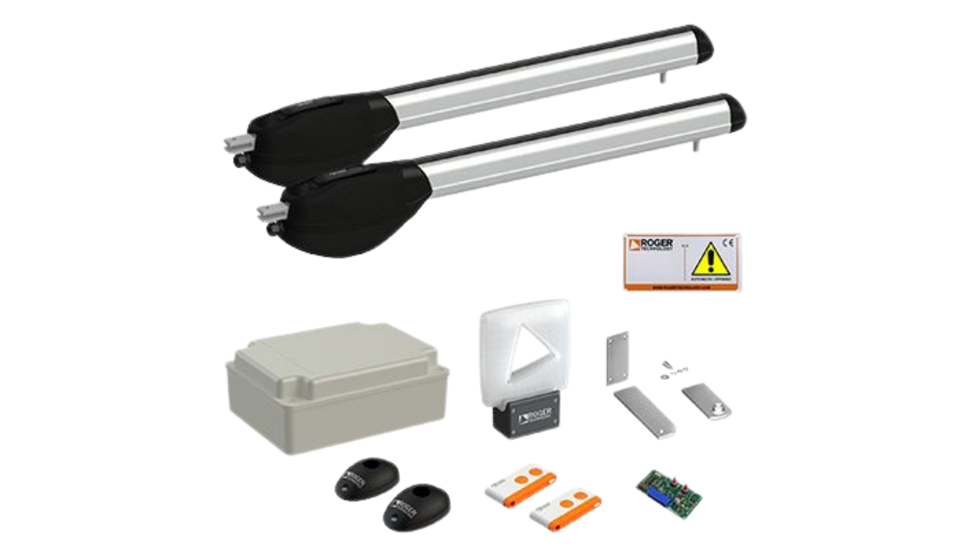 Комплект для автоматизації розпашних воріт ROGER TECHNOLOGY KIT R20/510 — приводи електричні купити, установка та монтаж, 3 роки гарантії