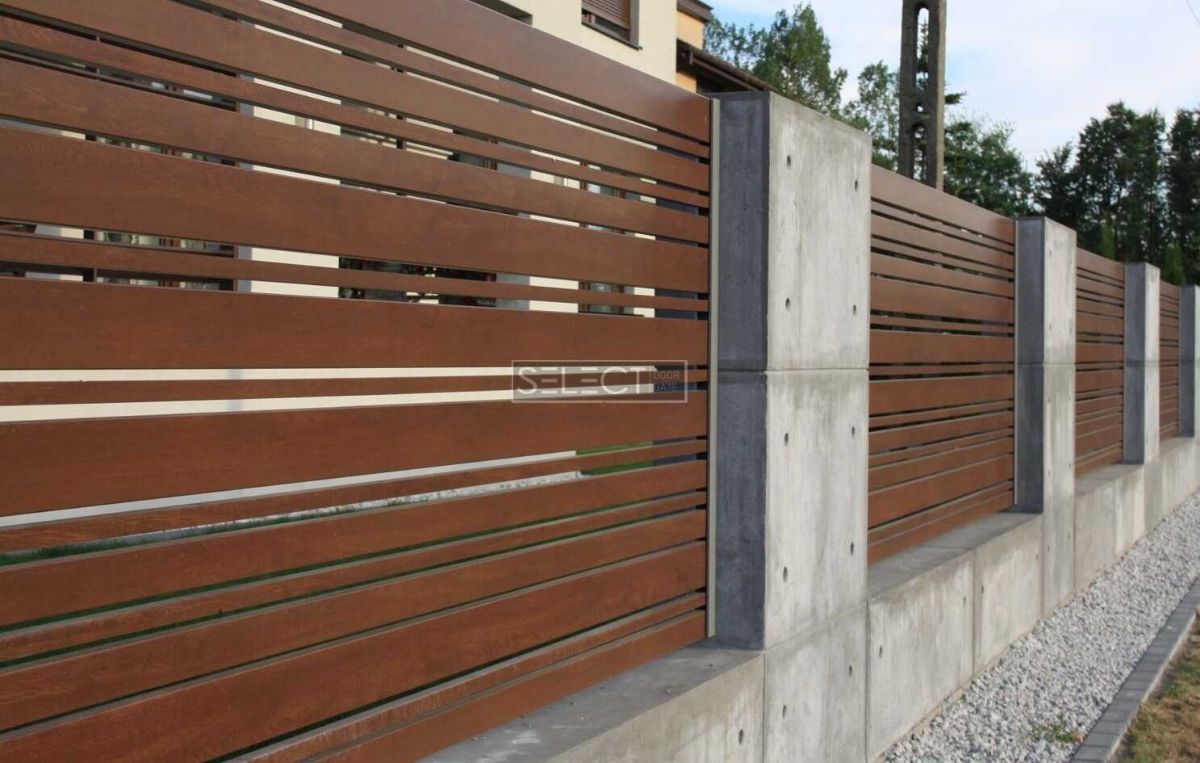 паркан металевий дизайн під дерево колір - оцинковані огорожі та брами для вашої оселі